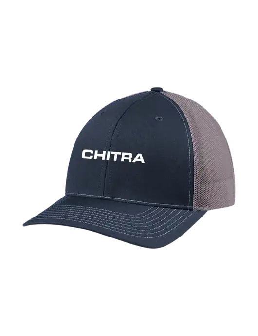 Richardson Adjustable Snapback Original 112 Trucker Cap Navy w/Charcoal Mesh w/Chitra Logo
