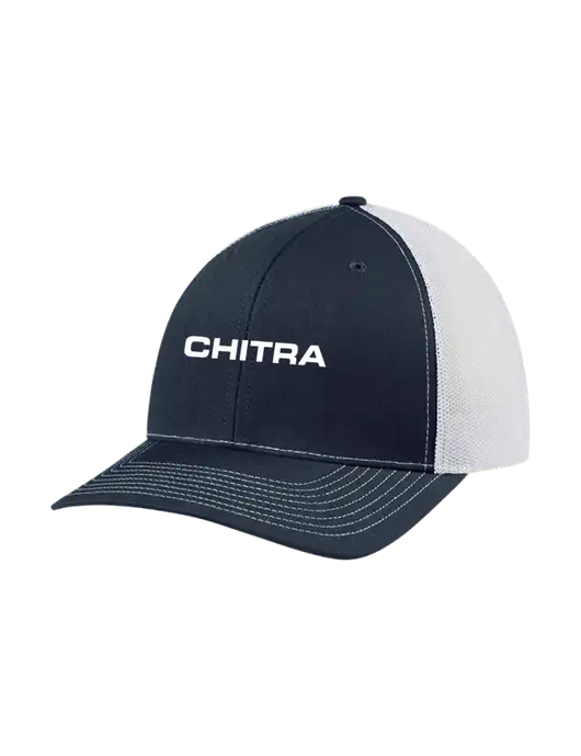 Richardson Adjustable Snapback Original 112 Trucker Cap Navy w/White Mesh w/Chitra Logo