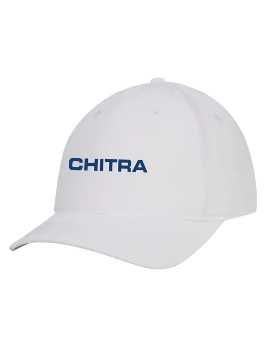 White Nylon Twill Performance Cap w/Chitra Logo