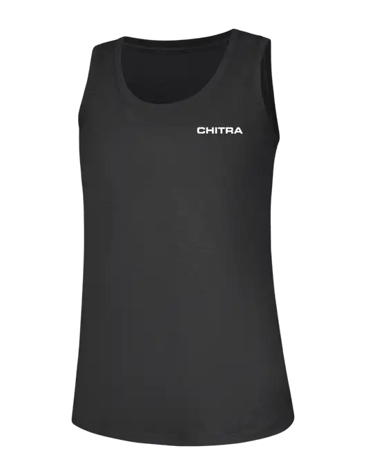 Womens Black Frost Perfect Tri Racerback Tank w/Chitra Logo