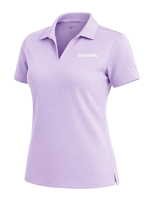 NIKE Light Purple Womens Dri-Fit Micro Pique Polo w/Chitra Logo