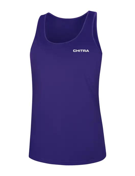 Womens Purple PosiCharge Competitor Racerback Tank w/Chitra Logo